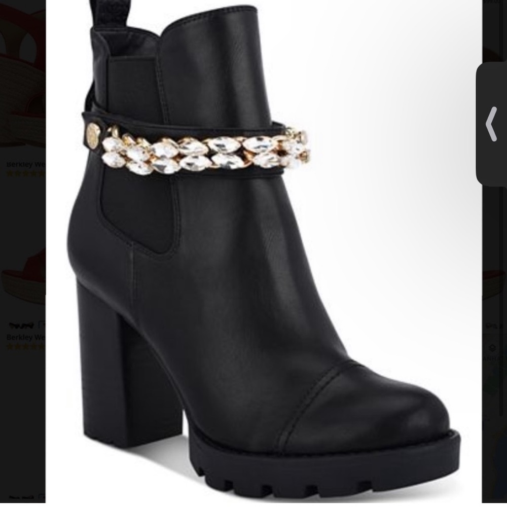 Guess black embellished boots